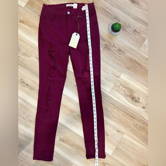 VIBRANT Juniors Distressed Skinny Jeans Size 15 (W31) - Picture 4 of 6
